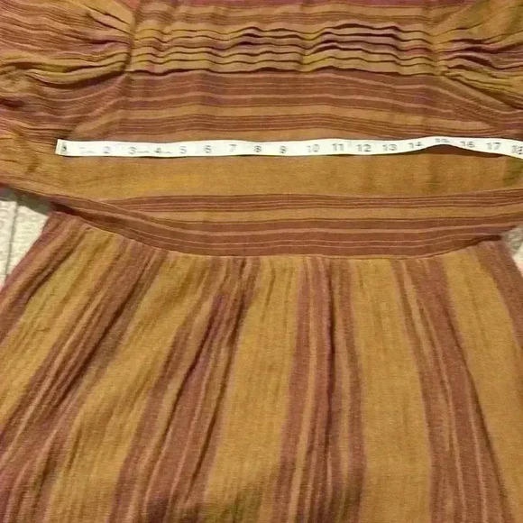 FREE PEOPLE XS Women Brown Gauze Stripe Dress Mini Full
Balloon Sleeve-EUC - Picture 12 of 13